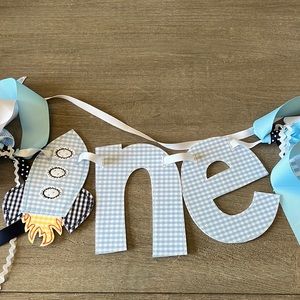 Custom 1st Birthday Banner - Space Theme